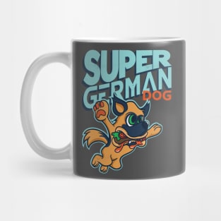 Super German Shepherd Dog eating Hamburger Mug